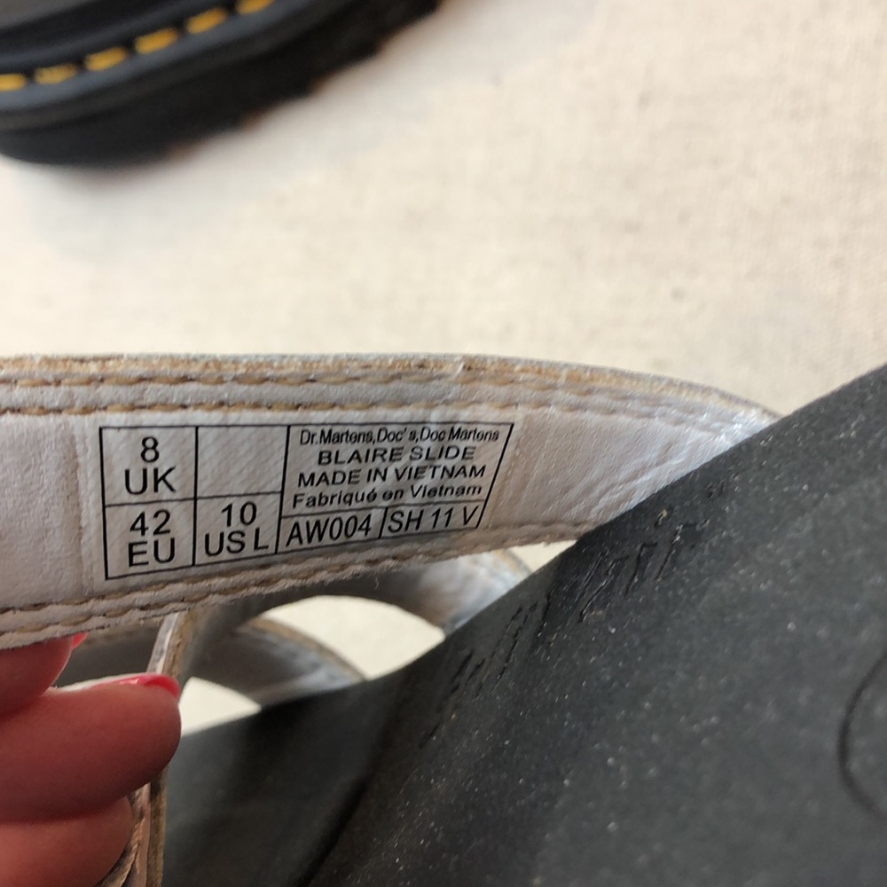 Dr. Martens White and Black Sandals - Picture 7 of 10